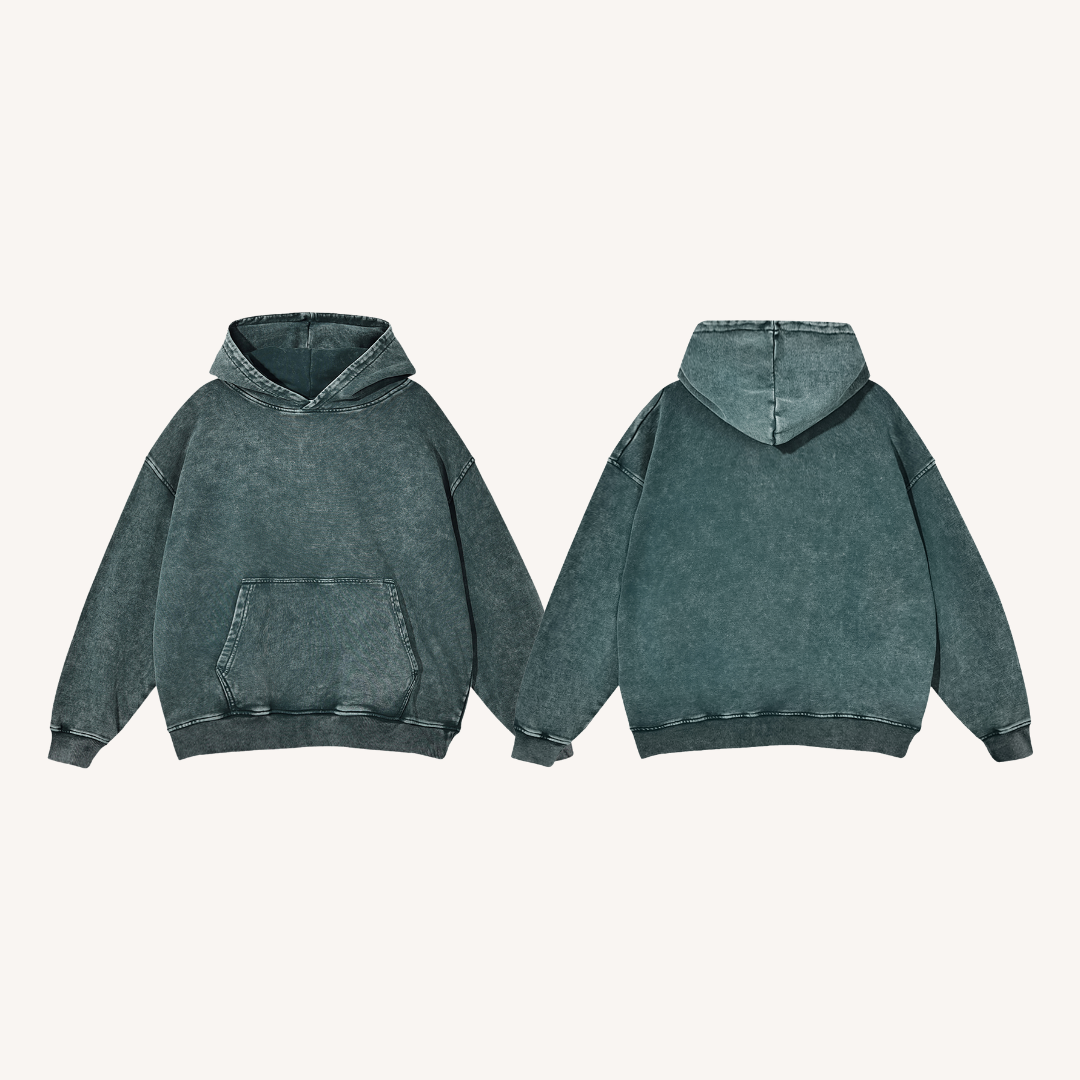 Acid-Wash Loose Cotton Hoodie | Premium Streetwear - STND Collective