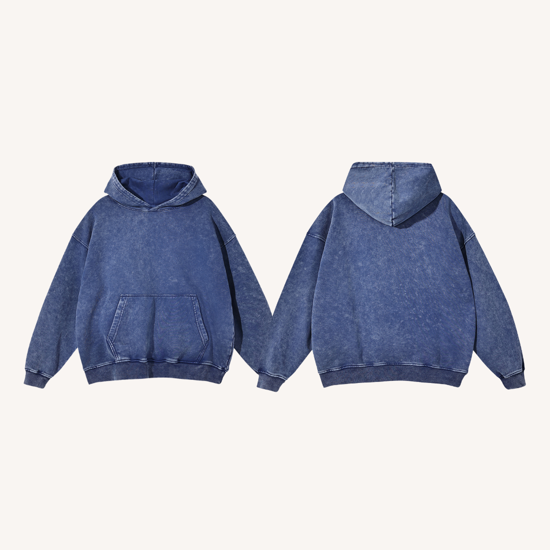 Acid-Wash Loose Cotton Hoodie | Premium Streetwear - STND Collective
