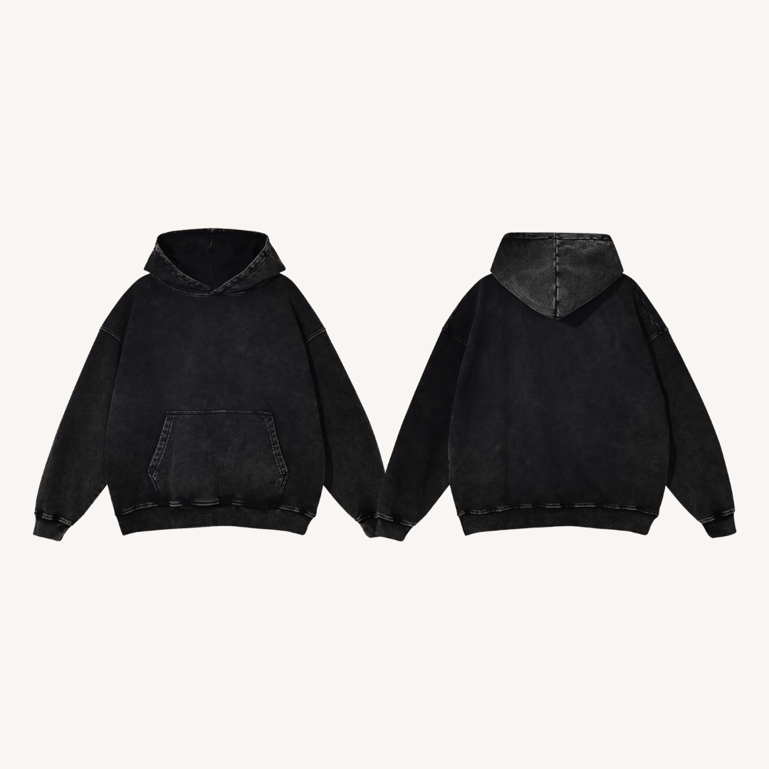Acid-Wash Loose Cotton Hoodie | Premium Streetwear - STND Collective