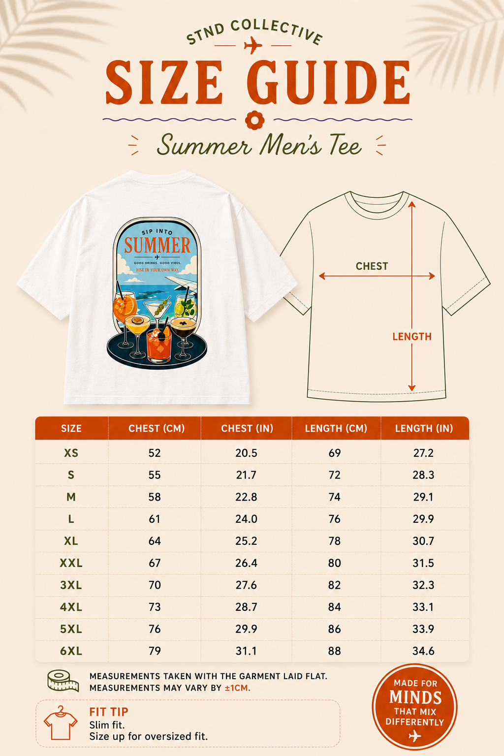 STND Summer Men's Slim Fit Tee | Neurodivergent-Led Streetwear - STND Collective