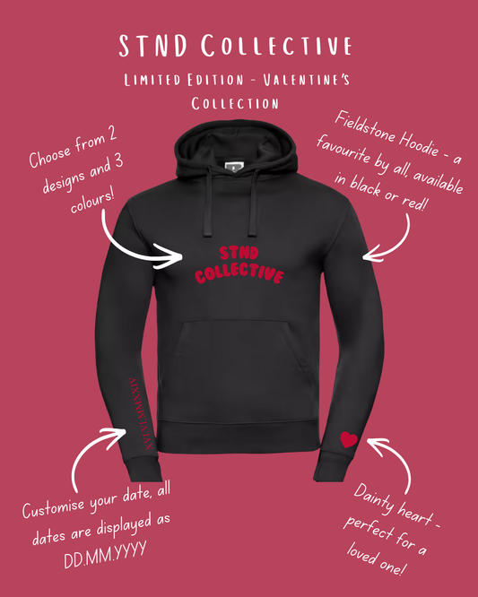 Valentines Edition Fleeced Hoodie | Premium Streetwear - STND Collective